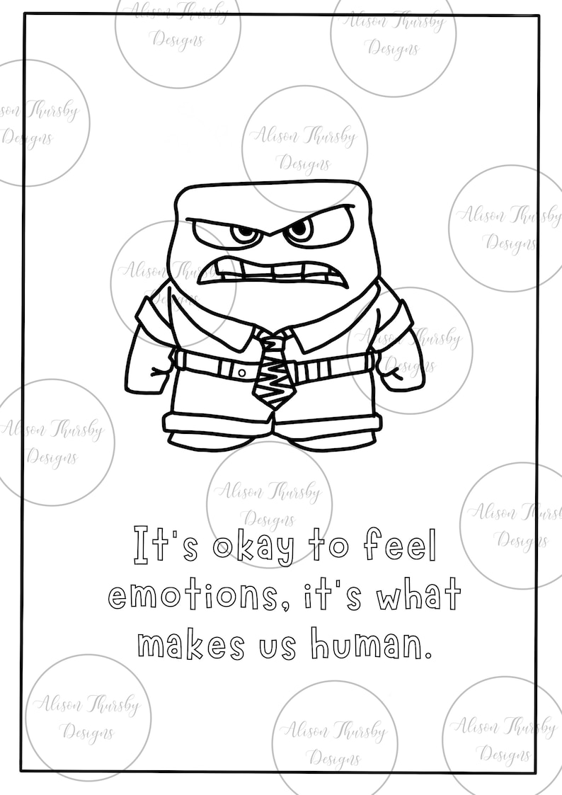 Inside Out 2 Anger Printable Colouring - Il 794xN.6143327415 Ocjy 