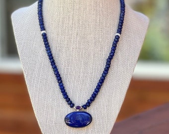 Lapis Necklace with Lapis Pendant