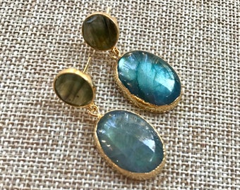 Flashy Labradorite Earrings