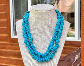 Double Strand Turquoise Necklace