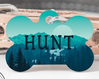 Frozen Lakes With Pines Twilight Pet Tag | Mountain Pet Tag | Double Sided Dog | Custom Pet Tag | Gift For Pets | Custom Gift Idea
