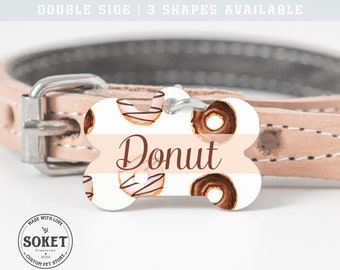 donut dog tag