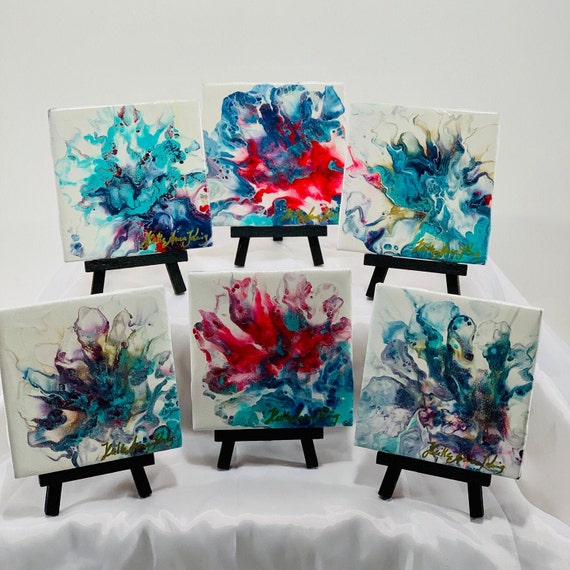 Ocean Fls Coasters Acrylic Fluid Art Dutch Pour On 4x4 - What Kind Of Paint To Use On Tiles For Coasters Ocean Fls Coasters Acrylic Fluid Art Dutch Pour On 4x4 - What Kind Of Paint To Use On Tiles For Coasters