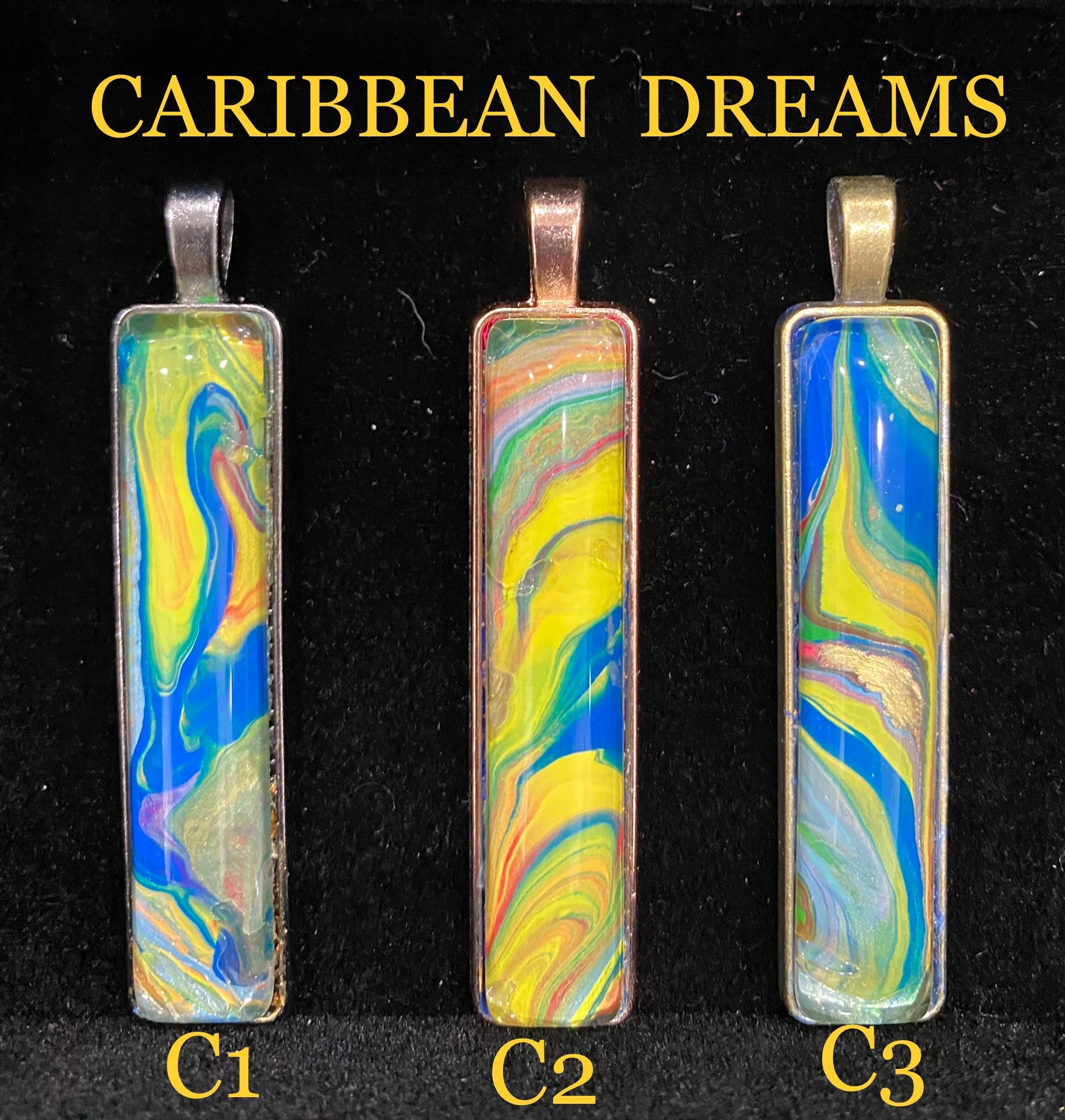 Pendant Fluid Art Jewelry Collections Etsy