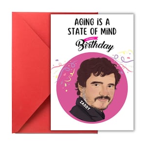 Pedro Pascal Birthday Card, Pedro Pascal Card, Funny Pedro Pascal Happy Birthday Card, for friend, sister, Pedro Pascal Card, Pedro Fan Card