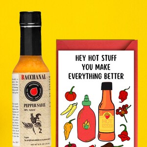 Boyfriend Hot Sauce Gift, Husband Hot Sauce Gift, Hot Sauce & Hot Sauce Card, Hot Sauce Gift, Foodie Gift for Friend,