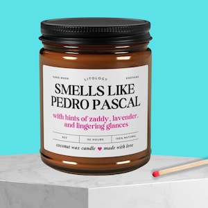 Pedro Pascal Candle, Pedro Pascal Merch, PedroPascal Birthday Gift, Pedro Pascal Birthday Card, Pedro Pascal Daddy, The Last of Us, Fan Gift
