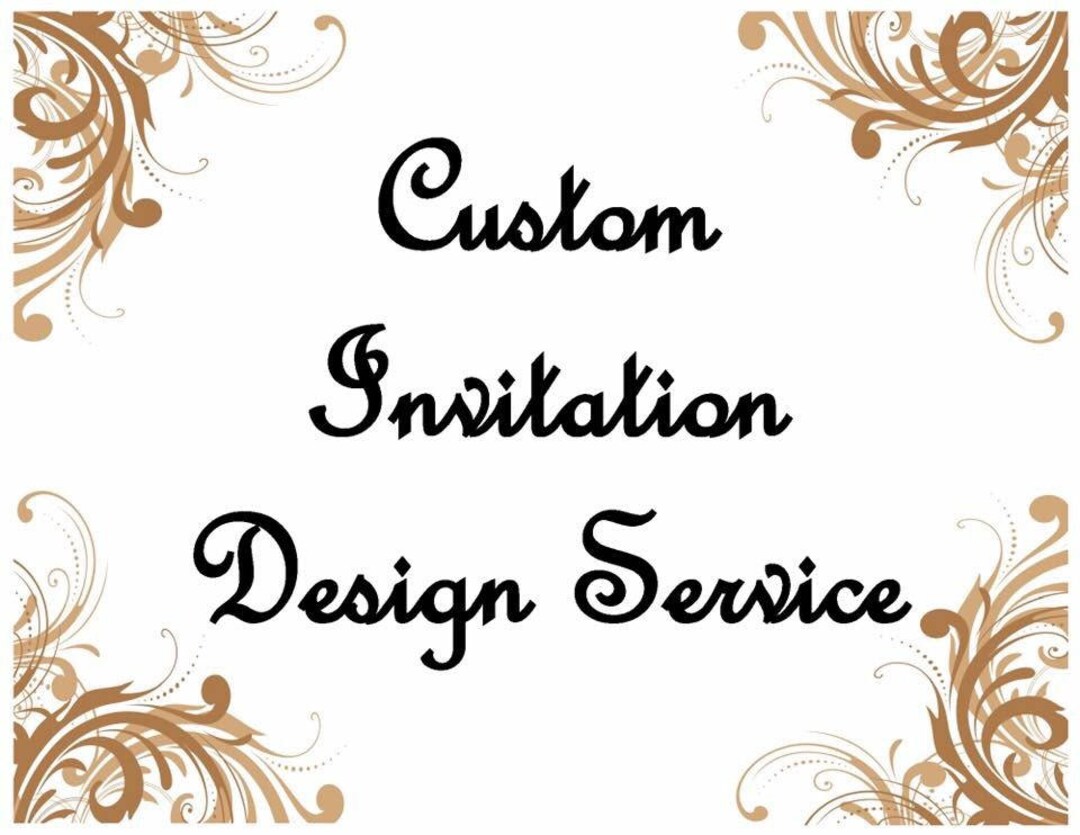 Invitation Design Service Etsy