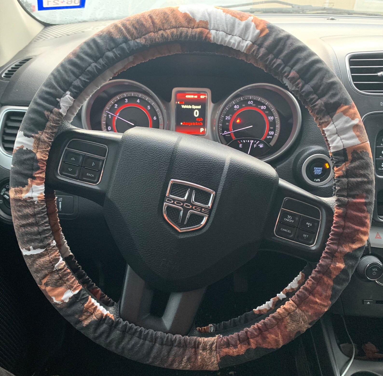 Cow print Steering wheel Cover Brown Cow Black Cow Print Etsy