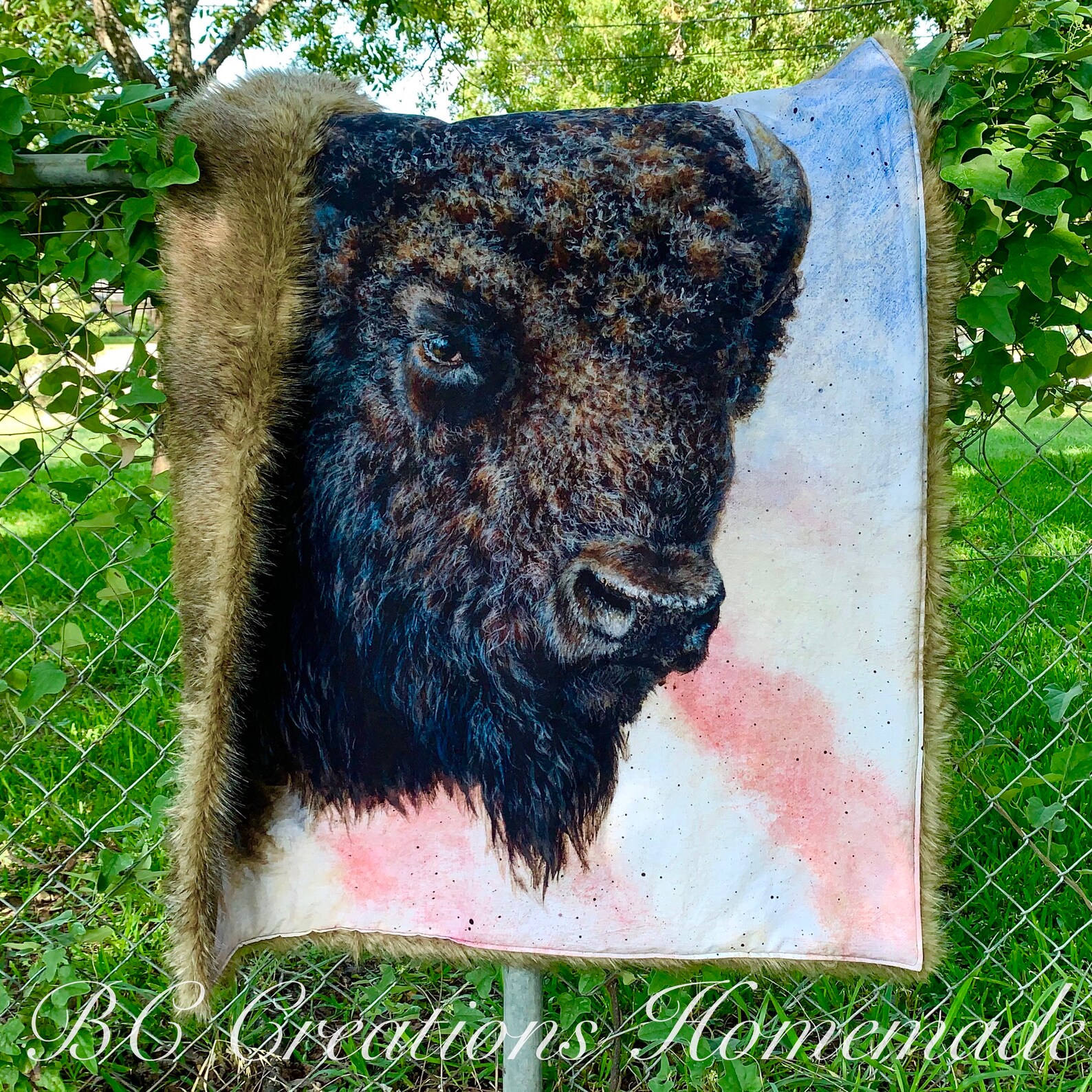 Bison Blanket Baby blanket Toddler blanket Faux Fur | Etsy