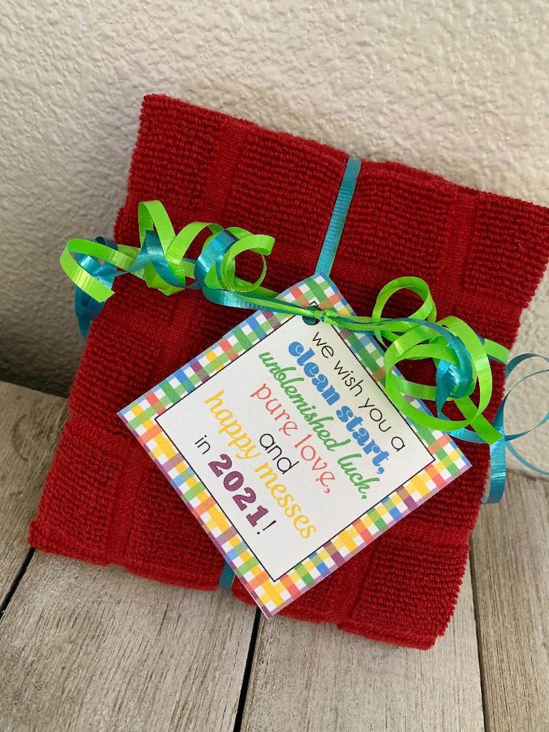 Dish Towel and/or Soap Gift Tag for 2021 3x3 inch tag 8.5x11 Etsy
