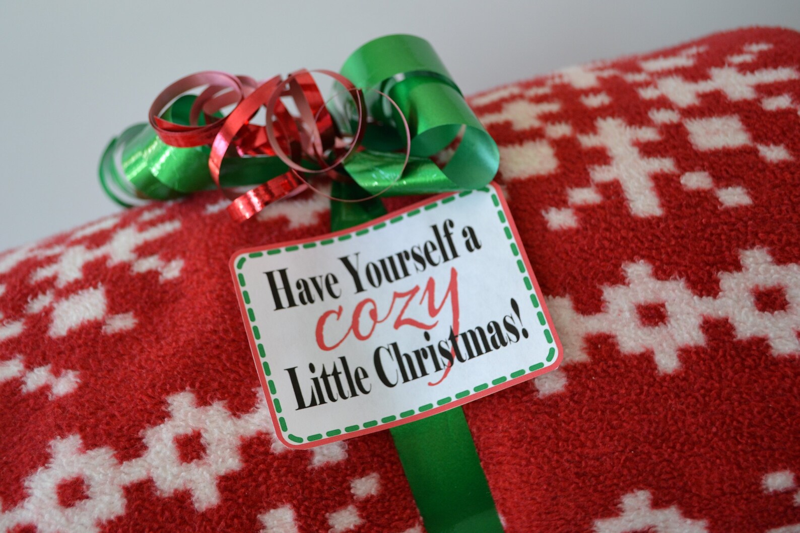 Have Yourself a Cozy Little Christmas Gift Tag 2x3 Inch Tag 8.5x11 Inch