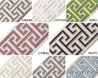 3.9&quot; Embroidered Tape- Trim by the yard