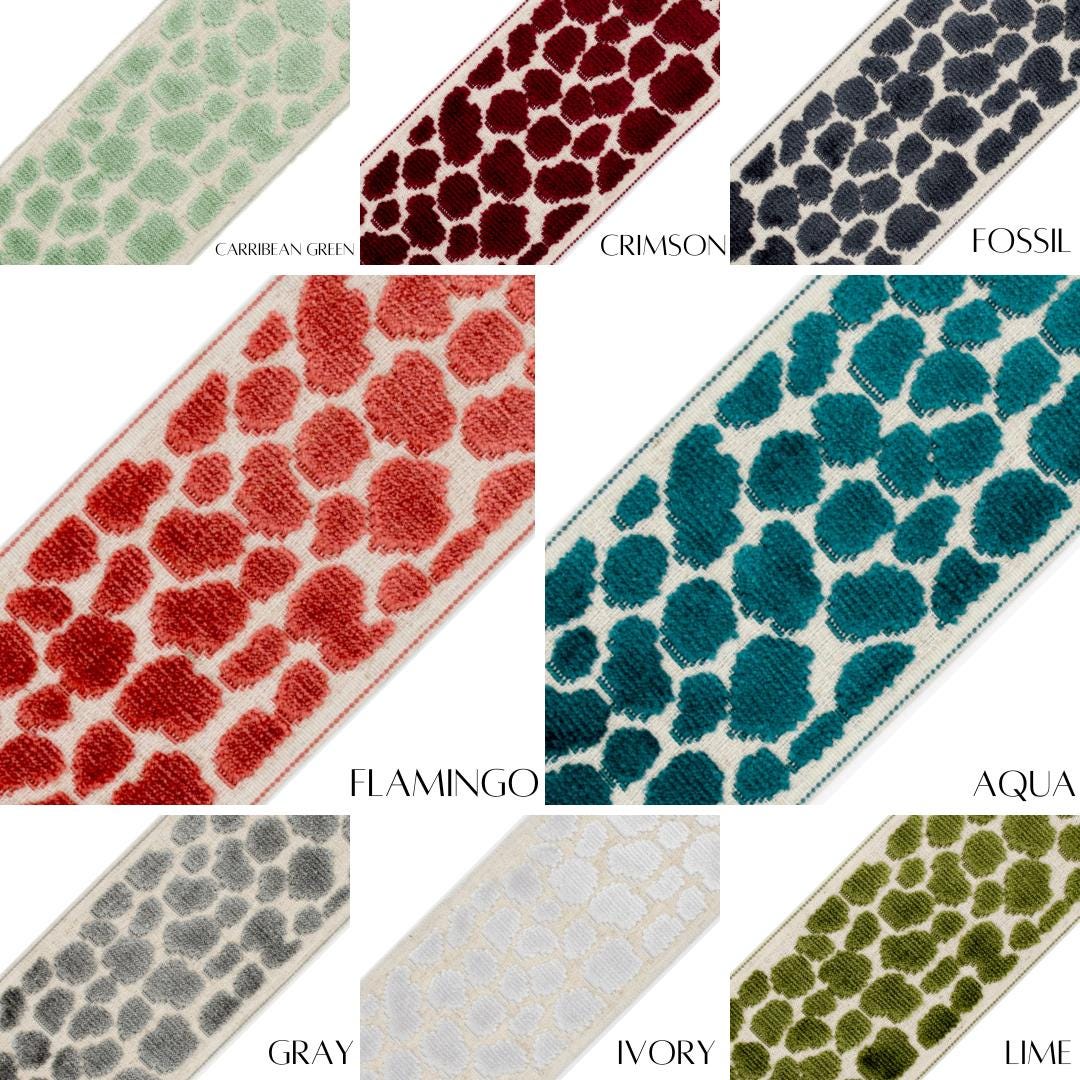 3.5" Wide Velvet Tape by the Yard