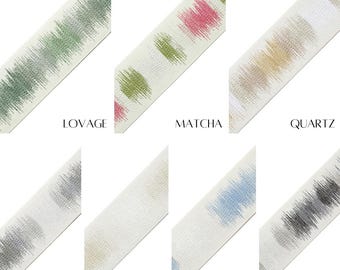 Resonance - 3" Wide Embroidered Metallic Tape Trim by the Yard