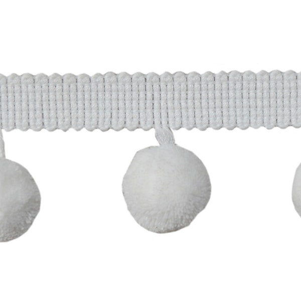 Garden Pom Pom Fringe Outdoor 4- Fabric by the yard