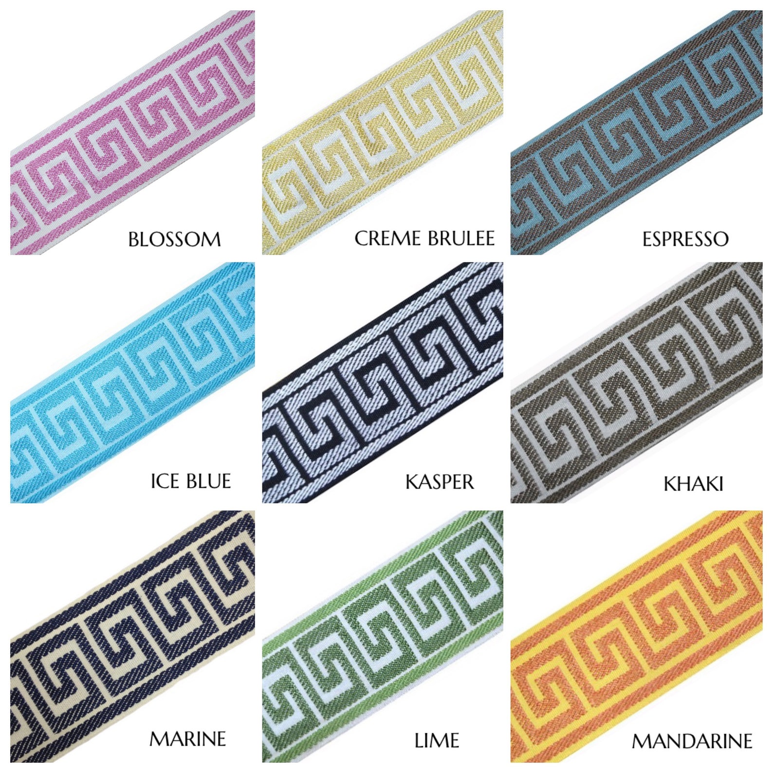 Decorative Tape GREEK KEY Passementrie Tapes & Border Etsy