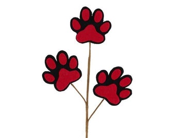 Red Black Paw Print Spray MN025947