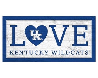 GameDay Novelties Kentucky Wildcats 15 x 24 State Cutout with Logo Wood Sign