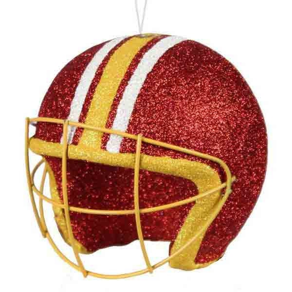 Red Yellow Football Helmet Ornament MS1182W2 - 3D