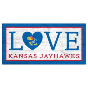 Kansas Jayhawks Love Sign  - Officially Licensed Product w/Hologram