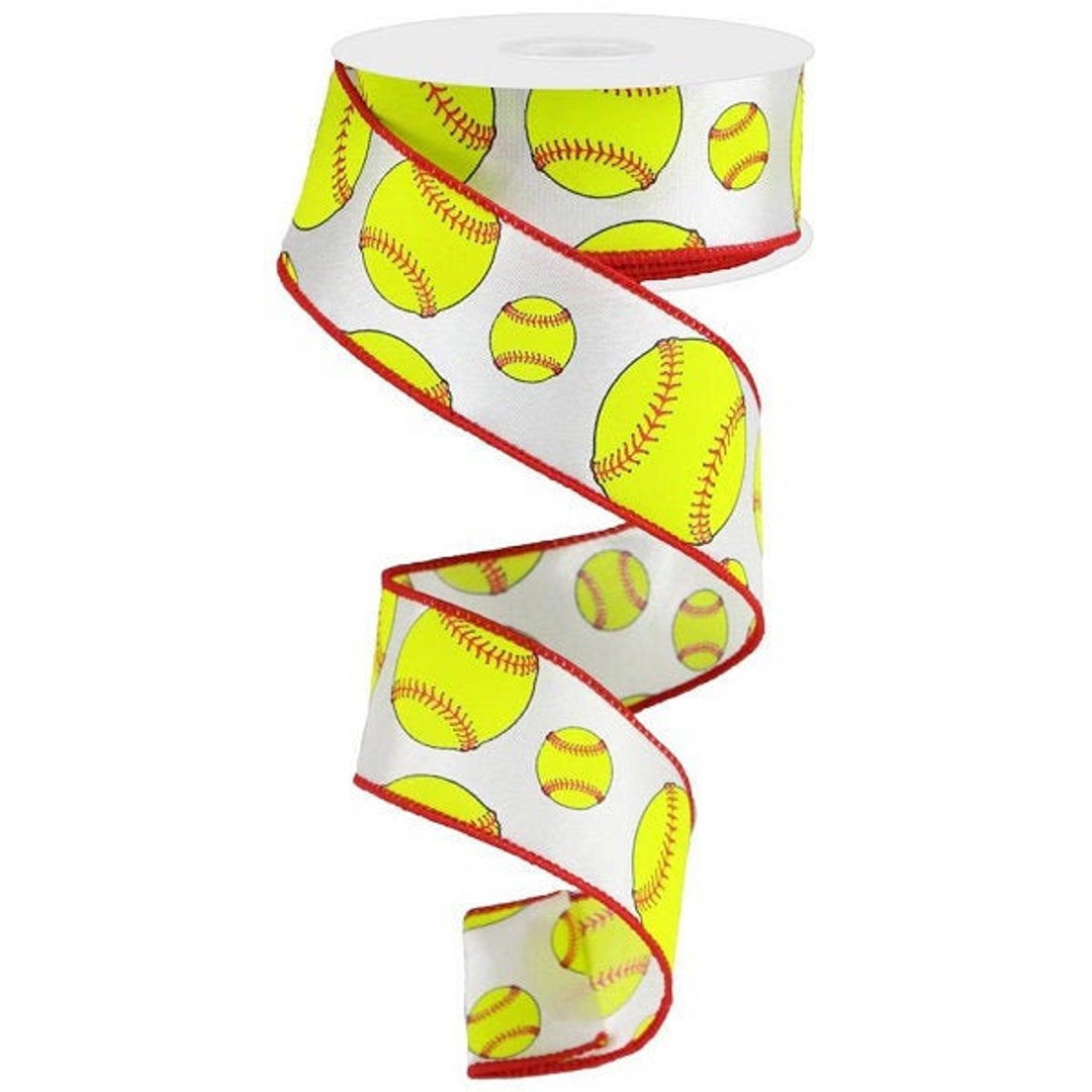 1.5x10yds Softball Ribbon RG01814 - Etsy