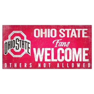 Ohio State Fans Welcome Sign  - Officially Licensed Product w/Hologram