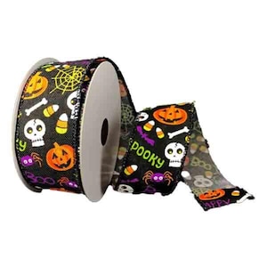1.5&quot; Fun Halloween Ribbon - 10 yards X910109-21 - Wired