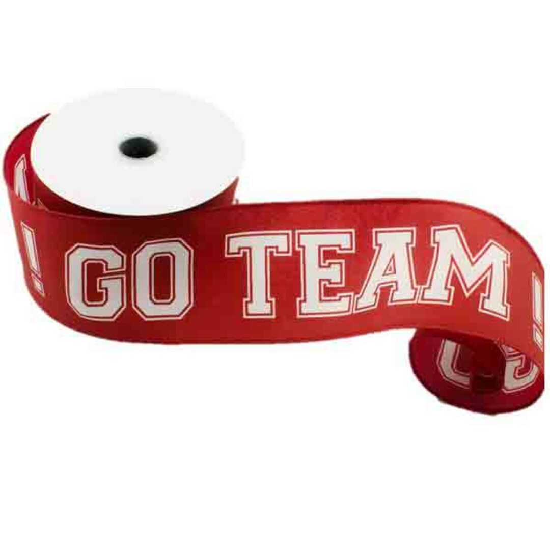 2.5 Crimson Go Team Ribbon RG0141367 Wired, 10 Yards - Etsy