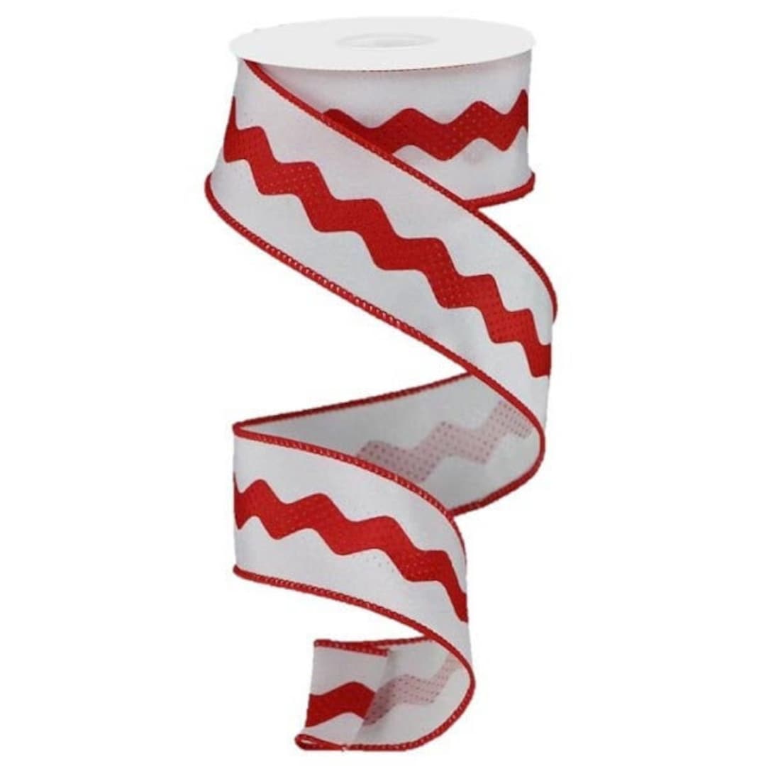 1.5x10yds Red Ric Rac Ribbon RG2031W7 Wired, 10 Yards Etsy