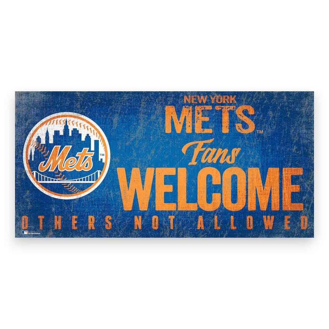 Mets Fans Welcome Sign - Officially Licensed Product W/hologram - Etsy