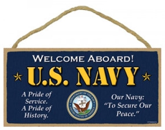 Us Navy Sign Us Navy Wall Decor Us Navy Decoration Navy Etsy