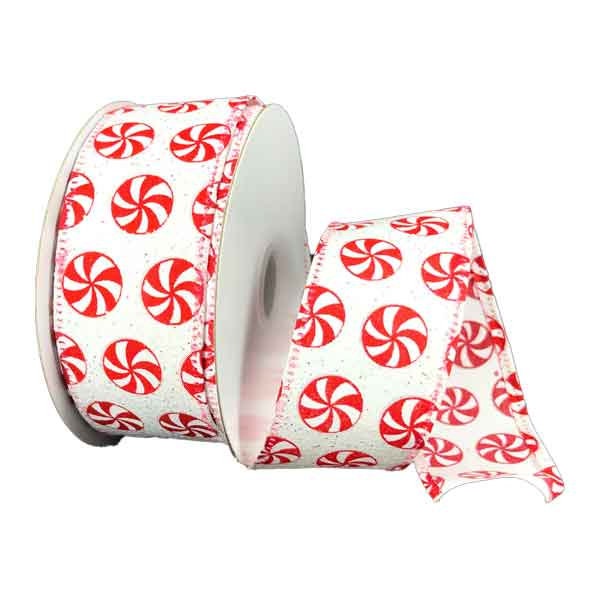 1.5”x10yds Peppermint Candy Ribbon 75221-09-01