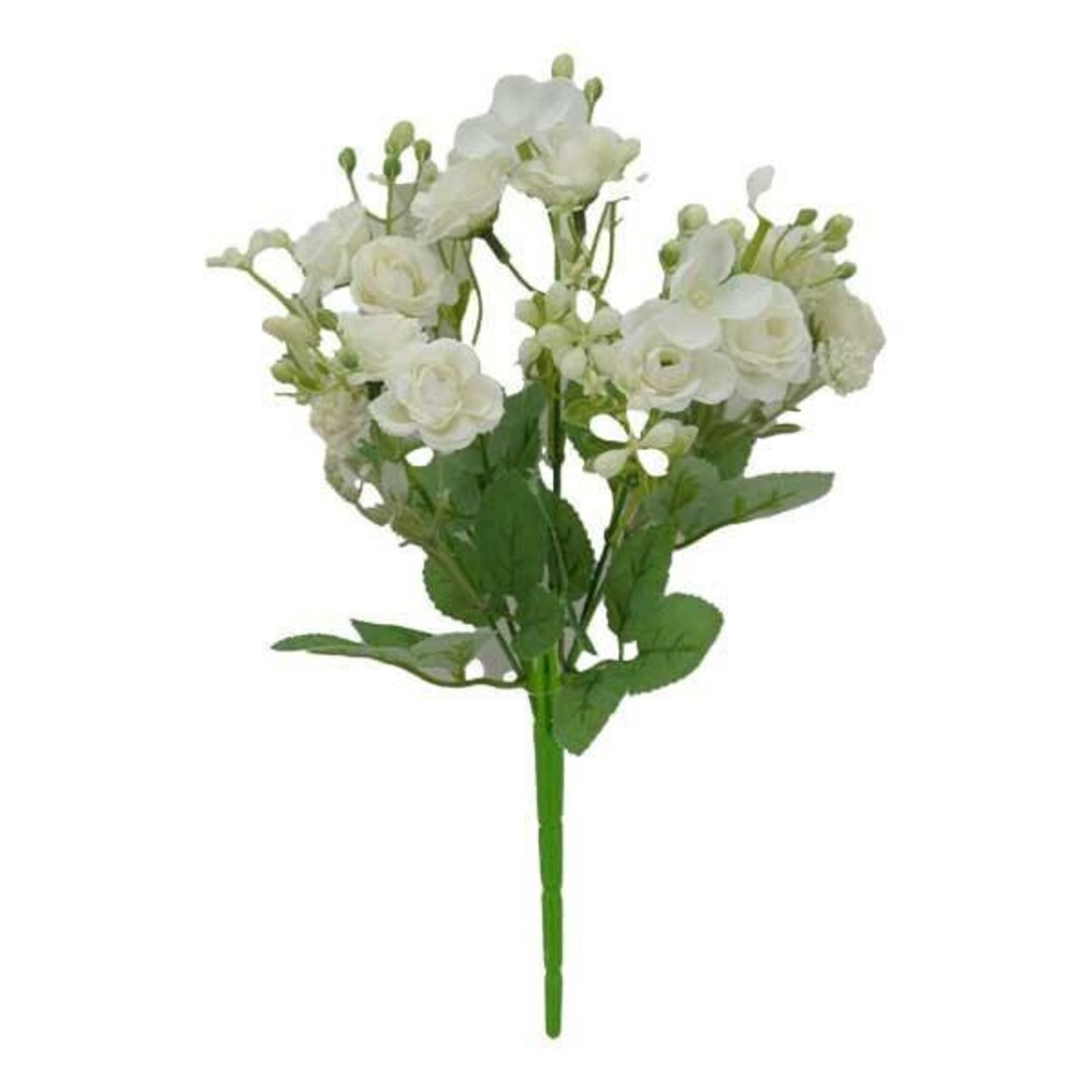 Cream Mini Rose Bush 21101-CR - Etsy