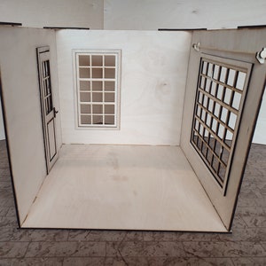 Miniature Dollhouse. Roombox. Room dolls scale 1/4, 1/6, 1/12. Dollhouse Miniatures. Room for BJD dolls, blythe. Diorama. DIY dollhouse