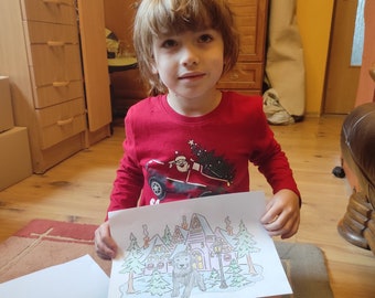 Digitale Dateien für die Unterstützung der Ukraine. Ein Hundekunstprojekt für Kinder mit Bezug zur Ukraine. Ukraine- Unterstützung durch Kinderhundeillustrationen
