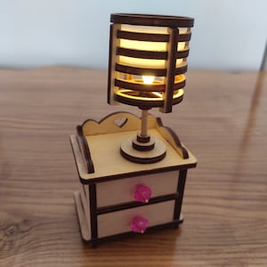 Dollhouse Floor Lamp 1:6 Scale, LED Floor Lamp for Blythe & BJD Dolls, DIY Miniature Doll Furniture