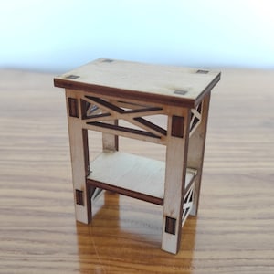 Miniatur Nachttisch 1/6, Puppenhaus Möbel, DIY Puppenmöbel, Puppentisch 30 cm