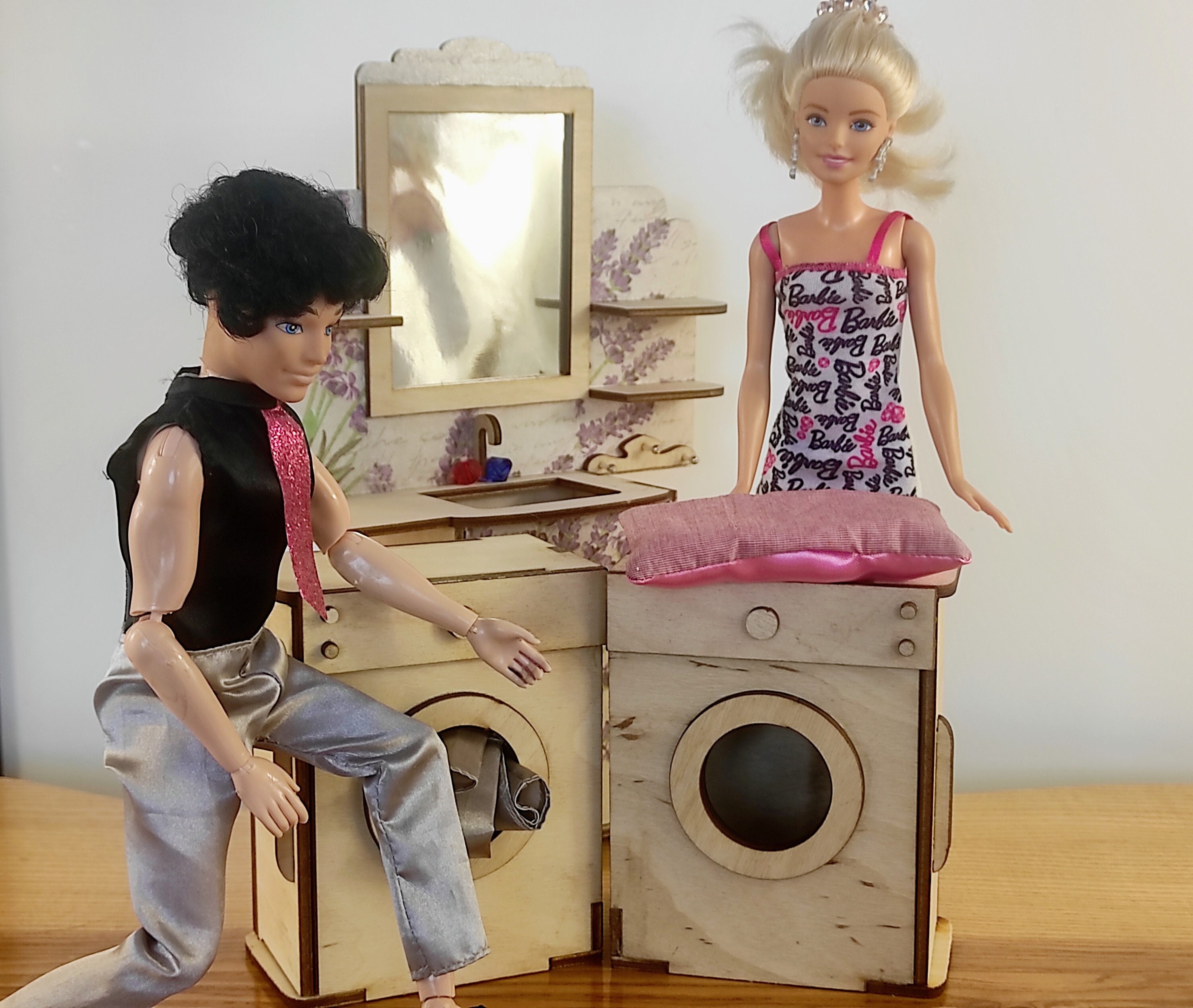 RARE Barbie Vintage 1992 Washer/Washing Machine Set - Works,New in Original  Box