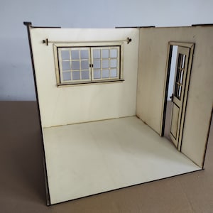 Dollhouse miniature roombox 1/6 scale DIY miniature interior diorama DIY cozy dollhouse for 12-inch dolls Miniature dollhouse room box