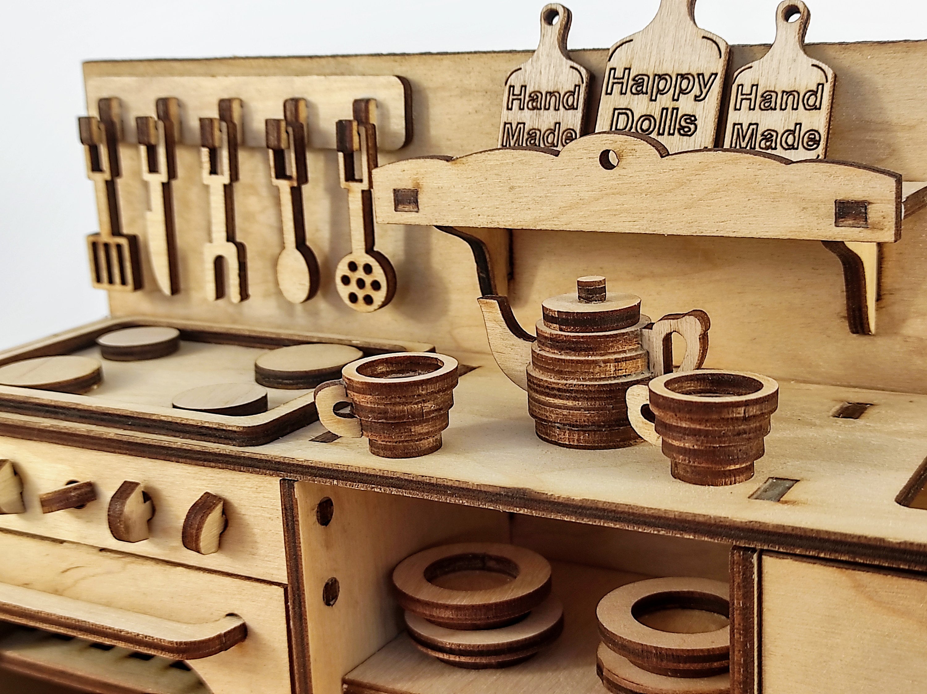 Dollhouse Kitchen 1/6. Miniature kitchen. Doll furniture Etsy