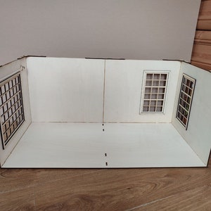 1/12 Scale Miniature Doll Room – DIY Modular Wooden Dollhouse Diorama