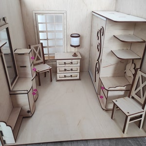Roombox Hallway for Dolls - 1:6 Scale, Blythe, BJD, DIY Room Box with Furniture, Doll Room Miniatures
