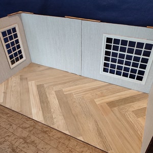 DIY Dollhouse Roombox 1/6 & 1/12 Scale – Modern Wooden Room Box for Custom Doll Scenes/ Dioramas