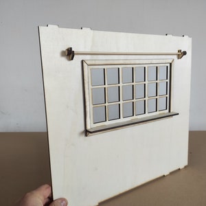 Stackable Dollhouse Wall with Window – DIY Room Box Interior 1\6 & 1\12 Scale