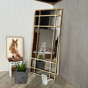 Miniature Dollhouse Mirror – Large Decorative Mirror for Dollhouse Interiors & Accessories