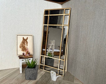 Miniature Dollhouse Mirror – Large Decorative Mirror for Dollhouse Interiors & Accessories