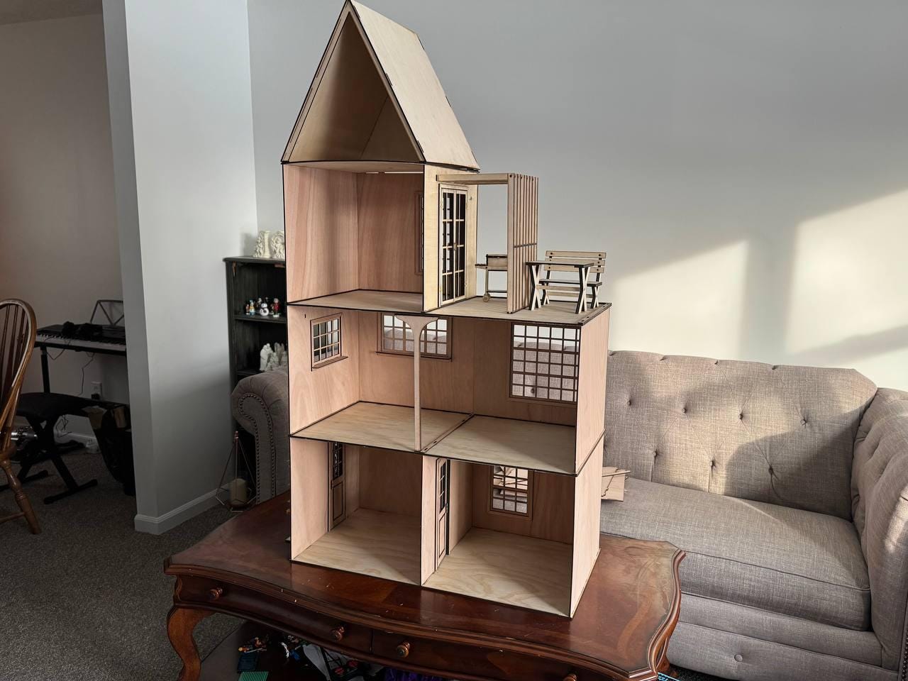 DIY スタッカブルドールハウスキット：4階建てモジュラールーム