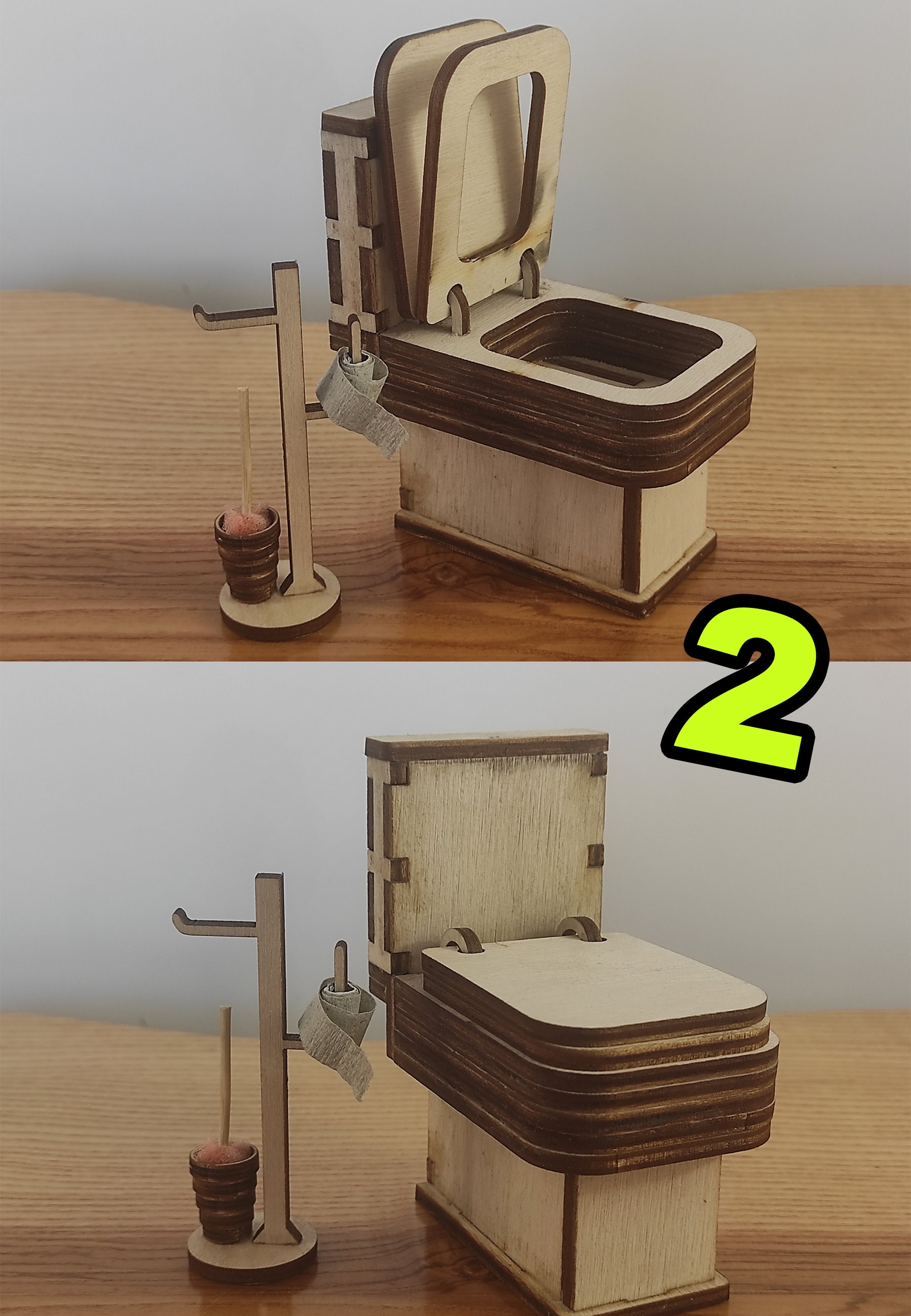 Porte-rouleau De Papier Toilette Miniature 1/12 - Pour Maison De Poupée