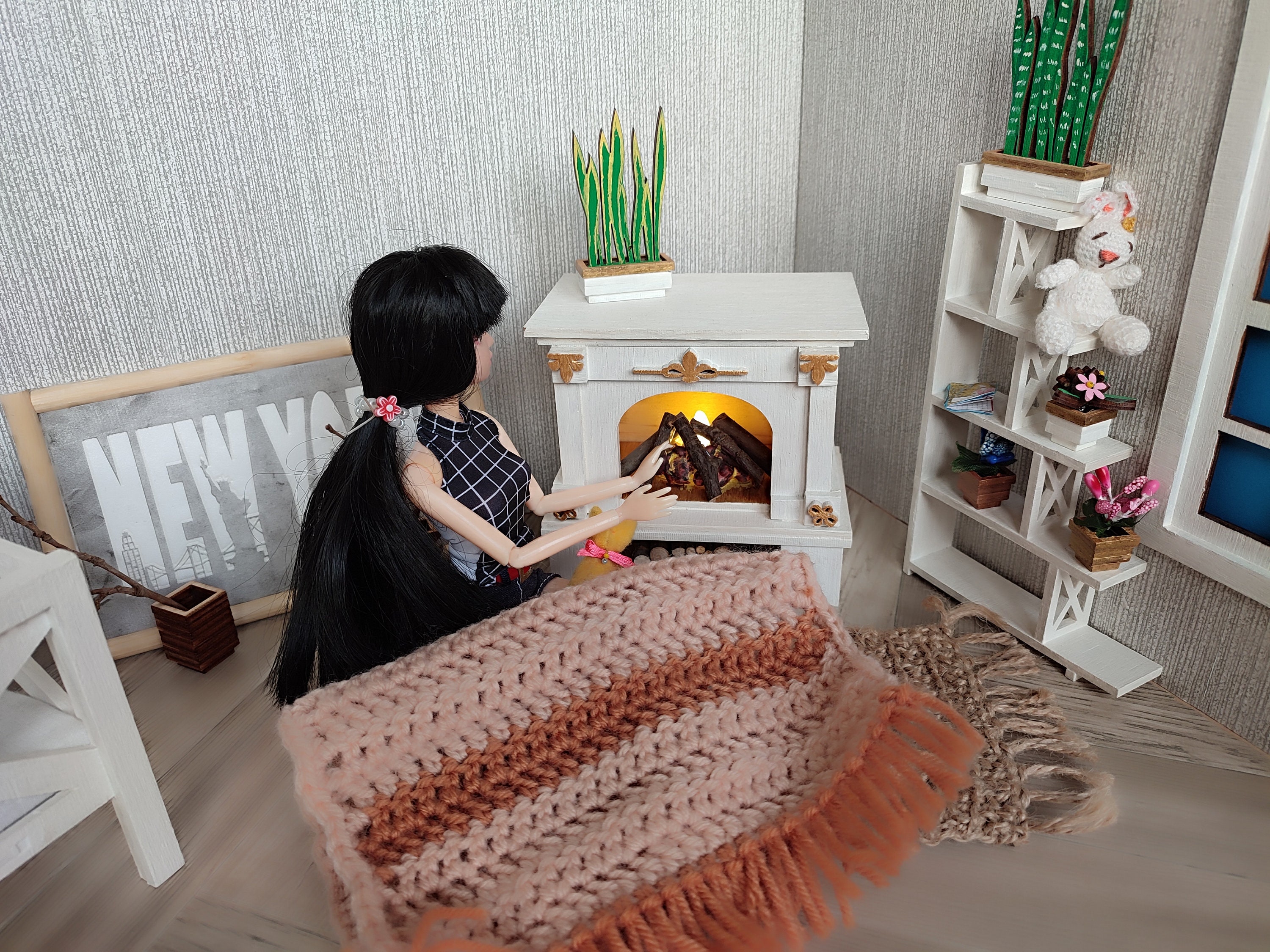 Camino In Miniatura Per Casa Delle Bambole 1:12 – Mattone, Con Camino A Legna E Si Accende!